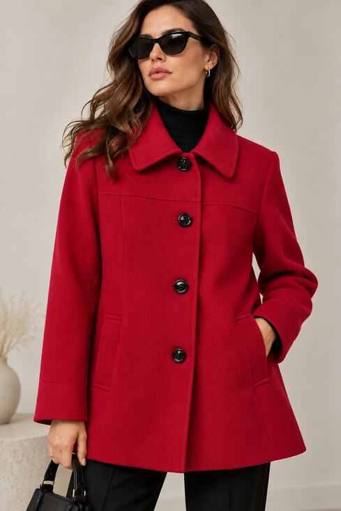 Preston & York Jackets & Blazers - Preston & York Women’s Wool Blend Coat – Cardinal Red – Size M – NWT